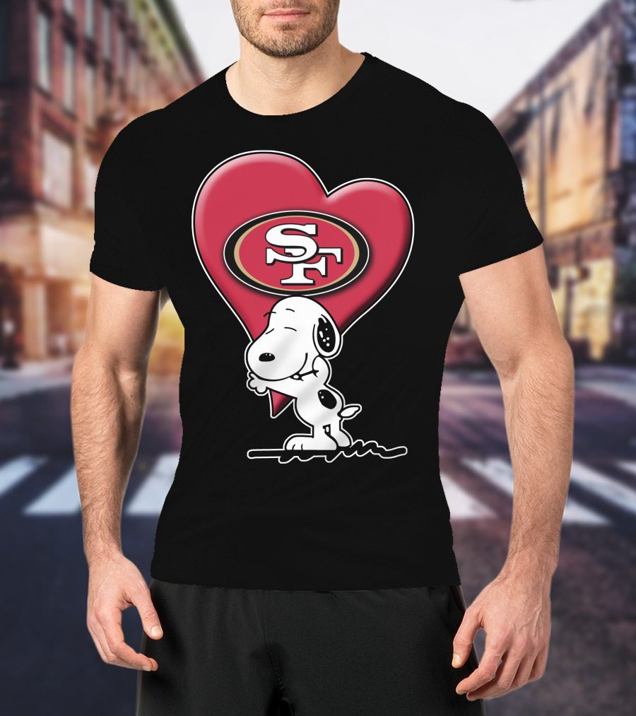 Snoopy Heart San Francisco 49ers Sf T-Shirt