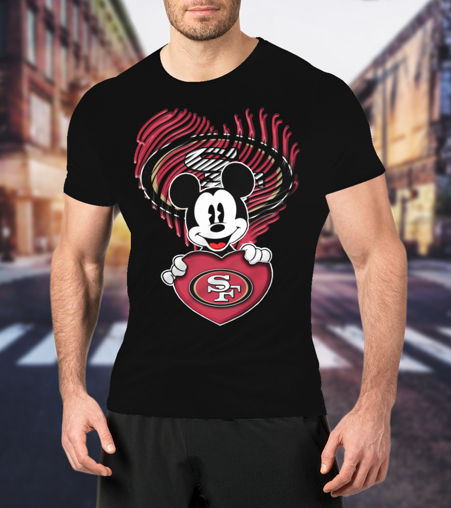 Mick San Francisco 49ers Heart T-Shirt