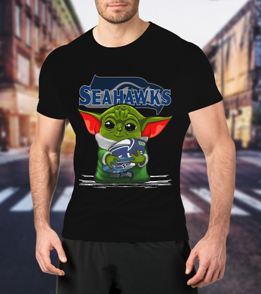 Yoda V3 Seahawks Football Mandalorian Fan T-Shirt