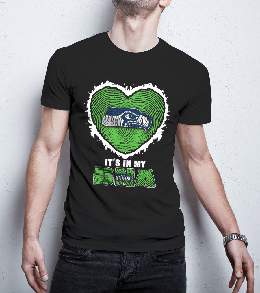 It's In My DNA Seattle Seahawks Heart T-Shirt