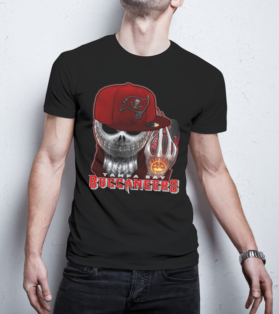 Tampa Bay Buccaneers Jackskull Halloween Pumpkin Hat T-Shirt