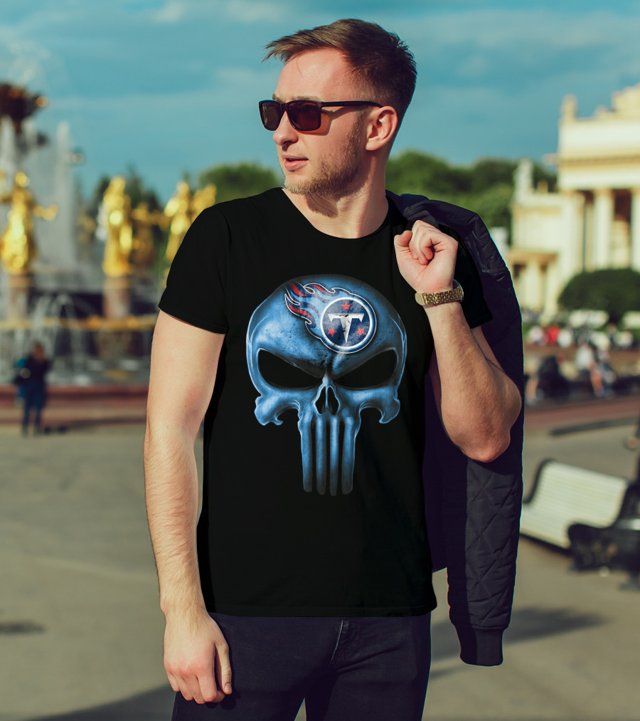 Skull V3 Tennessee Titans Logo Integration T-Shirt