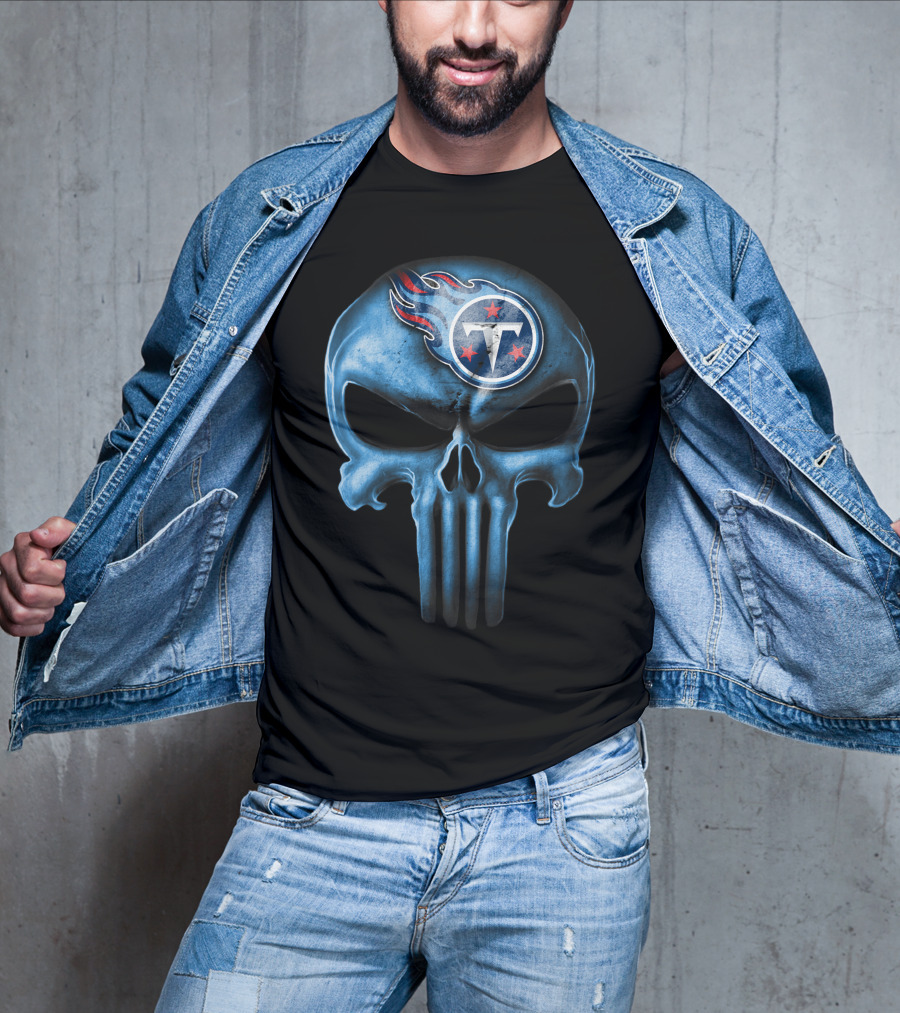 Skull V3 Tennessee Titans Logo Integration T-Shirt