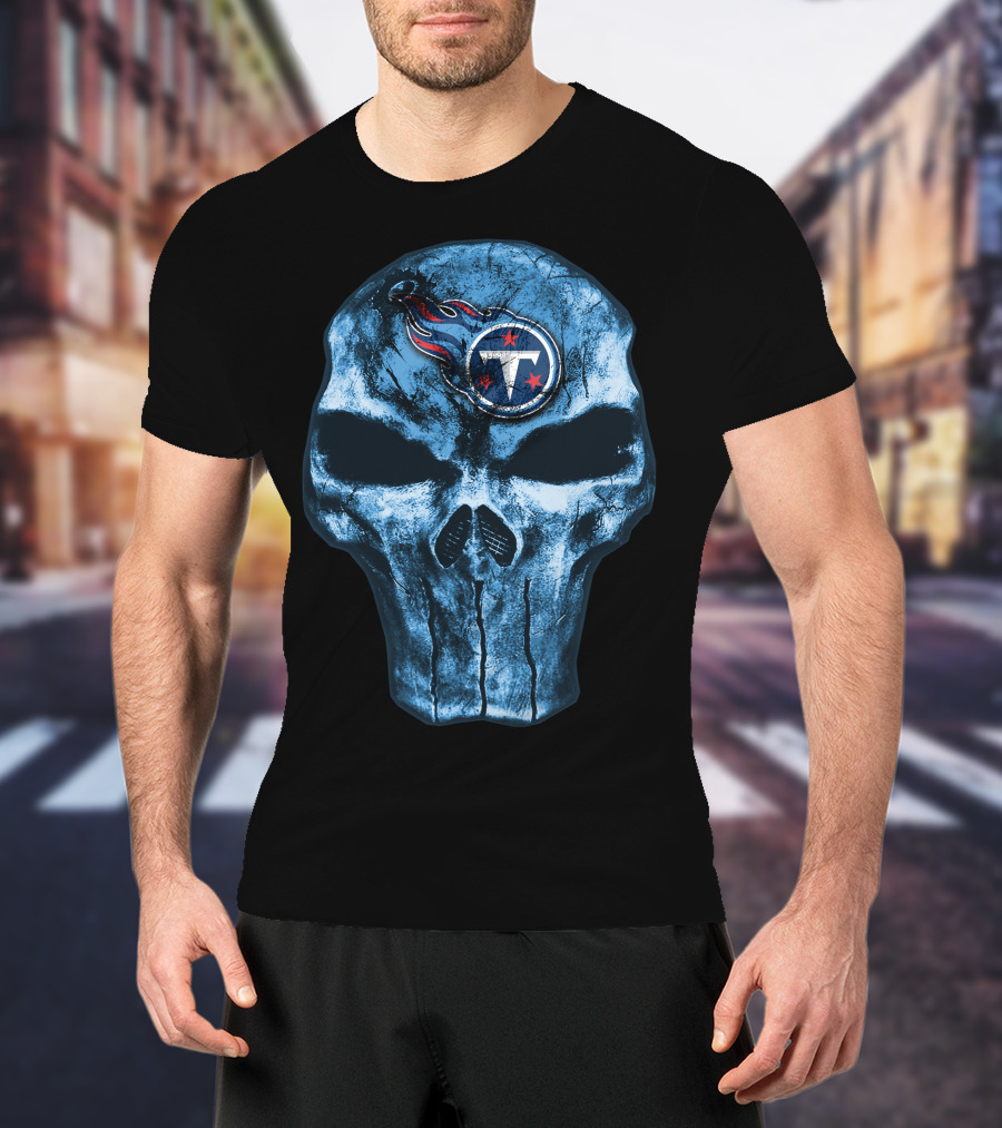Tennessee Titans Skull Logo V4 T-Shirt