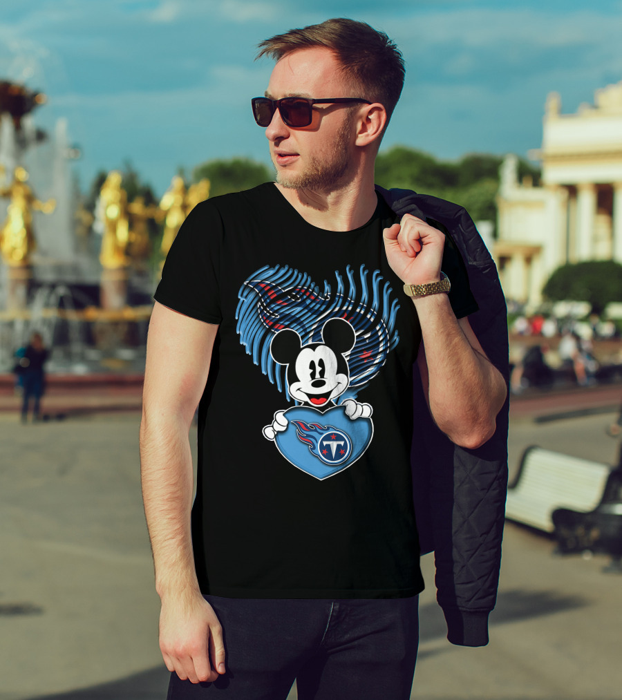 Mick Tennessee Titans Heart Logo Mascot T-Shirt