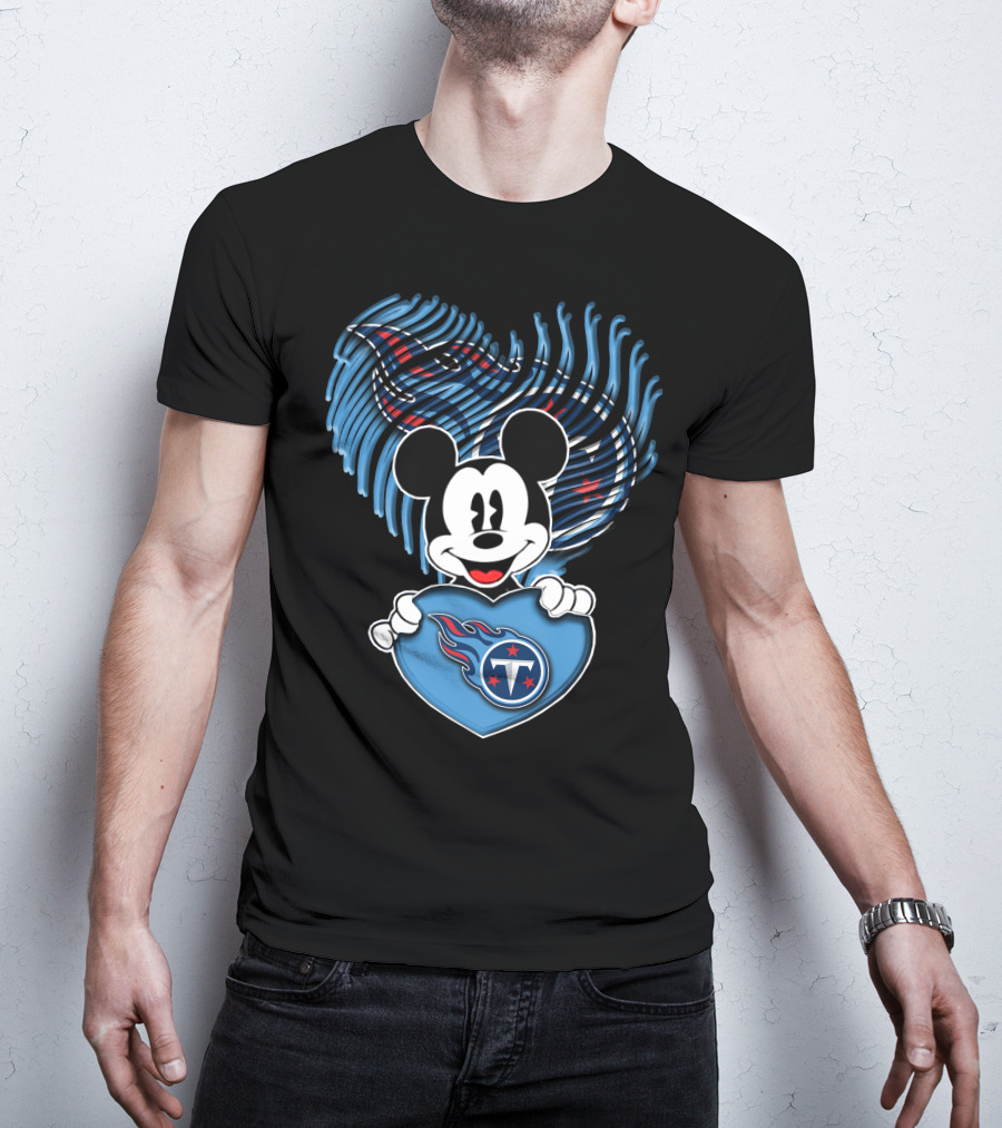 Mick Tennessee Titans Heart Logo Mascot T-Shirt