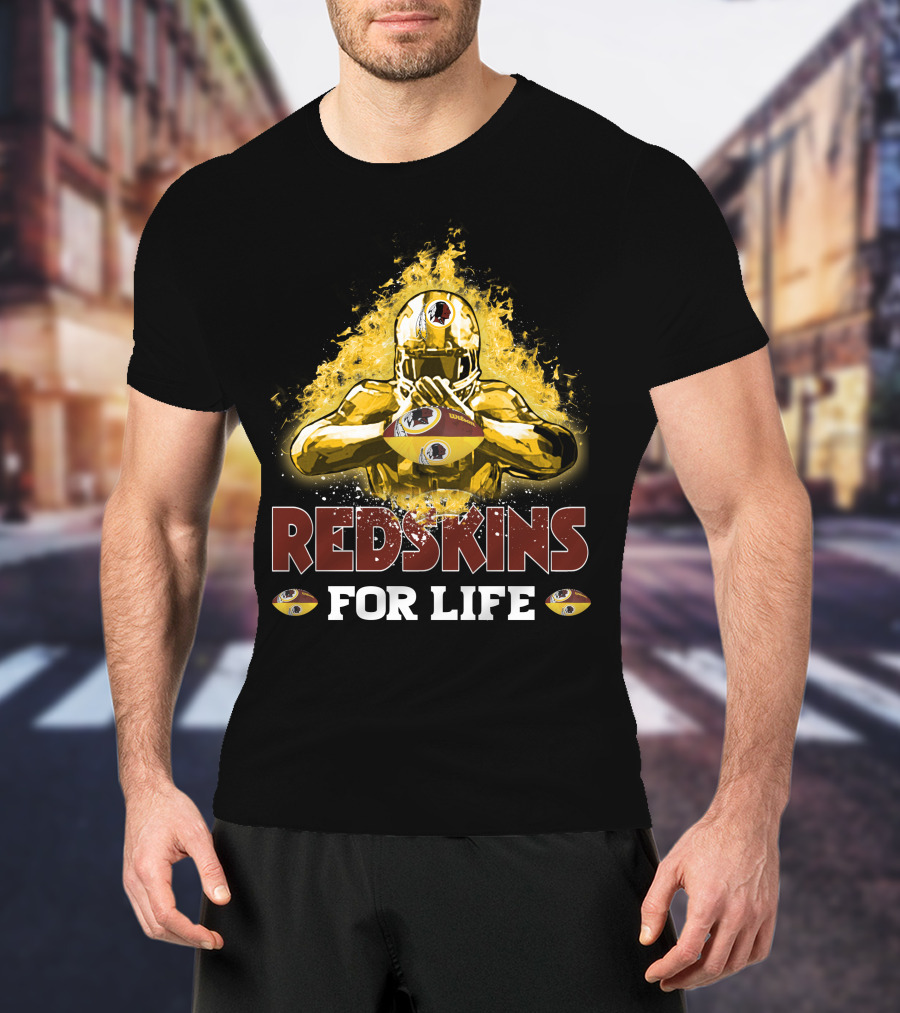 Redskins For Life Washington Nfl Football Helmet T-Shirt