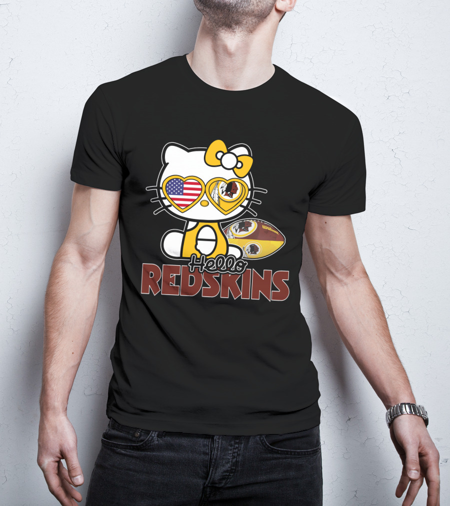 Hello Kitty Redskins American Football Crossover T-Shirt