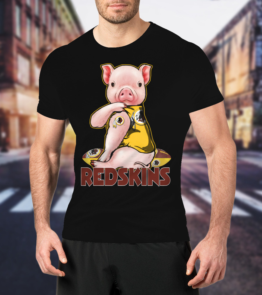 Pig Redskins Football Team T-Shirt
