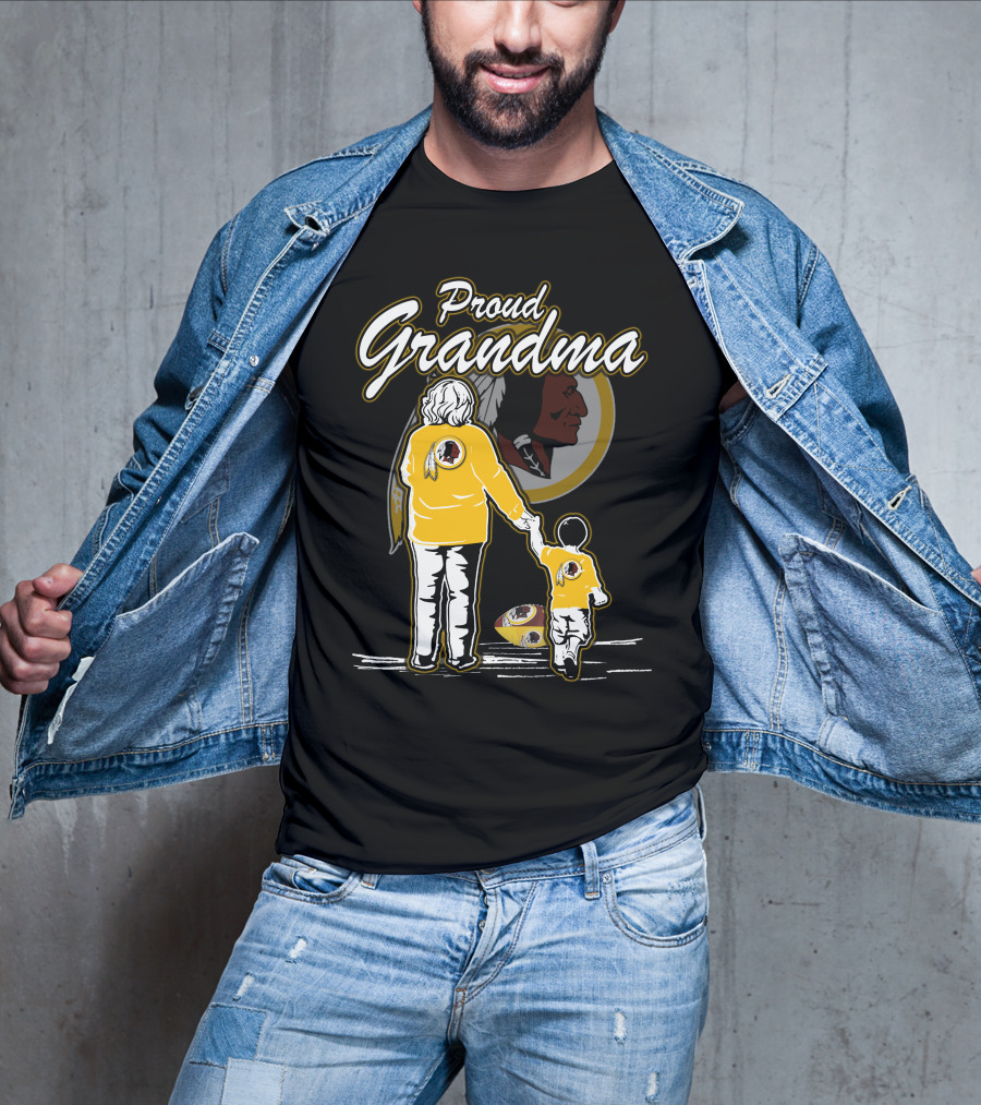 Proud Grandma Washington Redskins Football Family Heritage T-Shirt