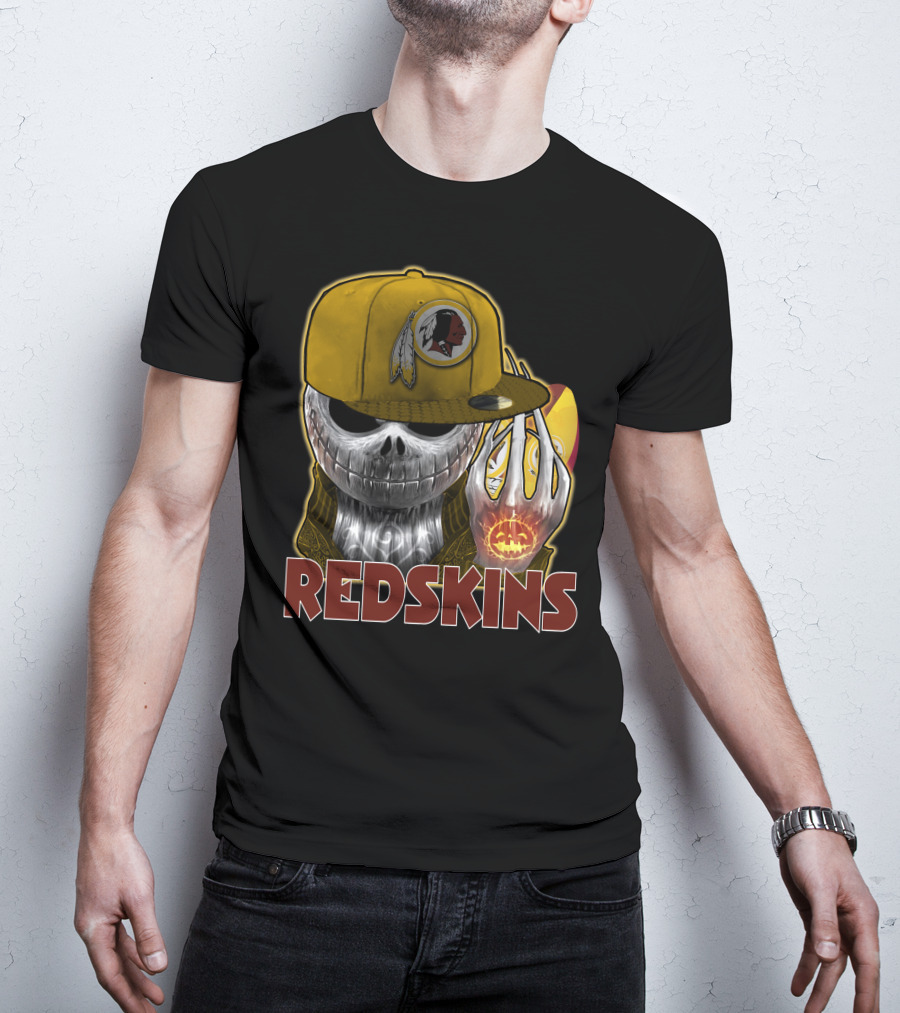 Jackskull Redskins Halloween Pumpkin T-Shirt