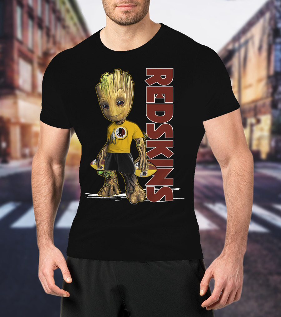 Groot V1 Washington Redskins Football Character T-Shirt
