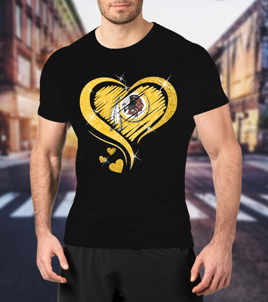 Heart Diamond Washington Redskins T-Shirt
