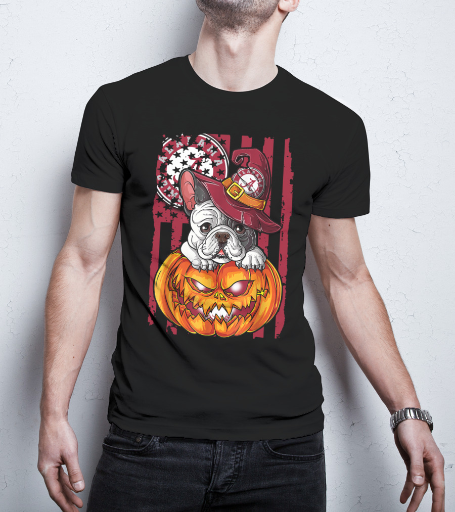Alabama Crimson Tide Bulldog Halloween Pumpkin T-Shirt