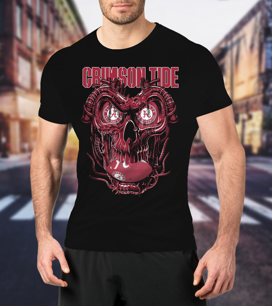 Crimson Tide Dragonskull Alabama Football T-Shirt