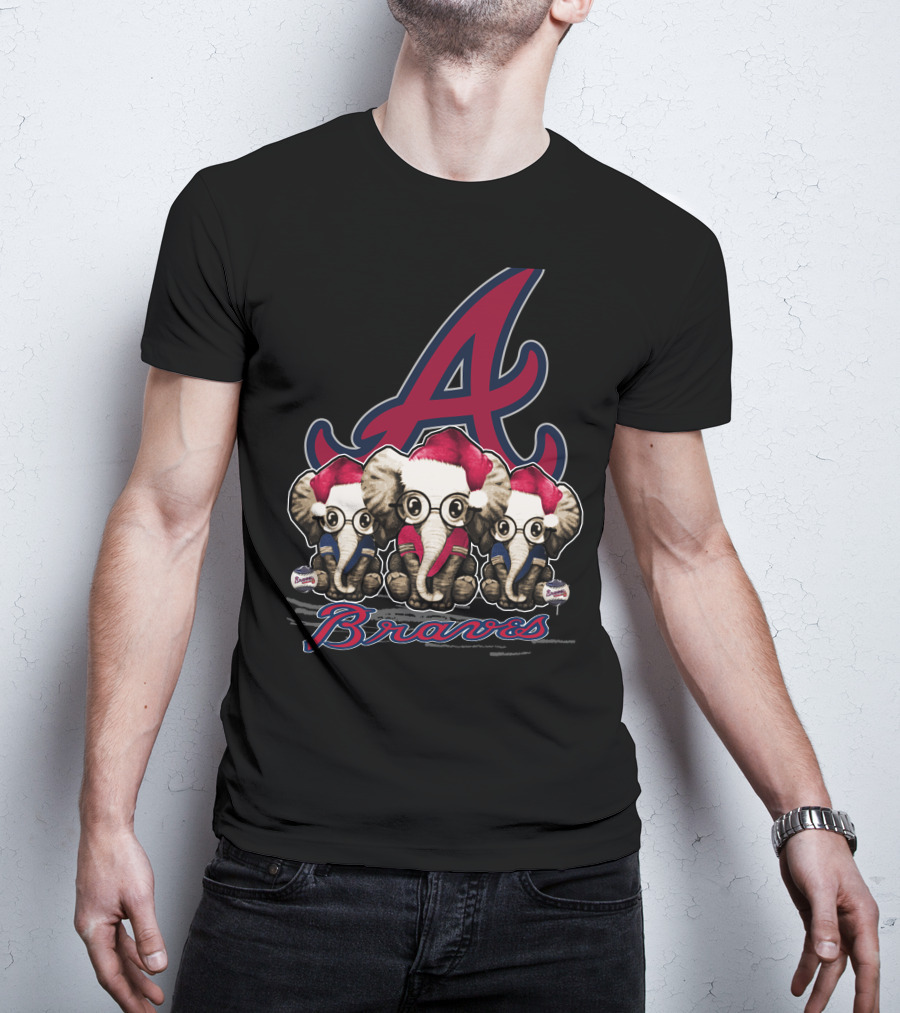 Atlanta Braves Christmas Elephants T-Shirt