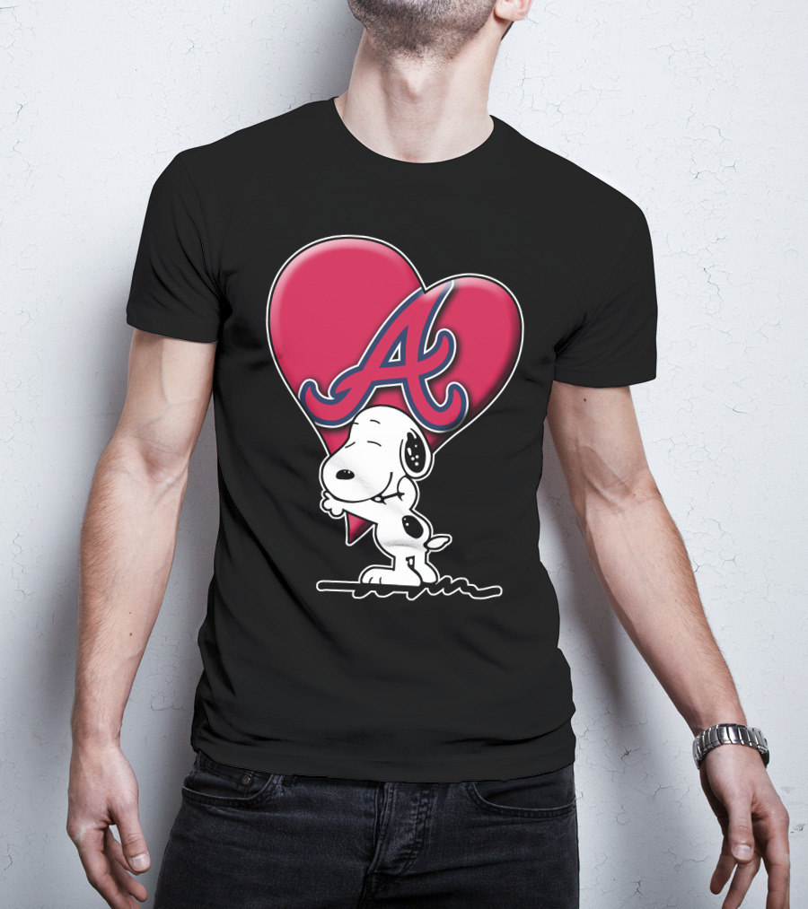 Snoopy Heart Atlanta Braves T-Shirt