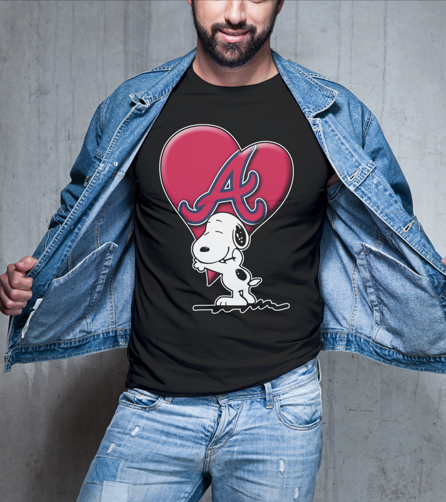 Snoopy Heart Atlanta Braves T-Shirt