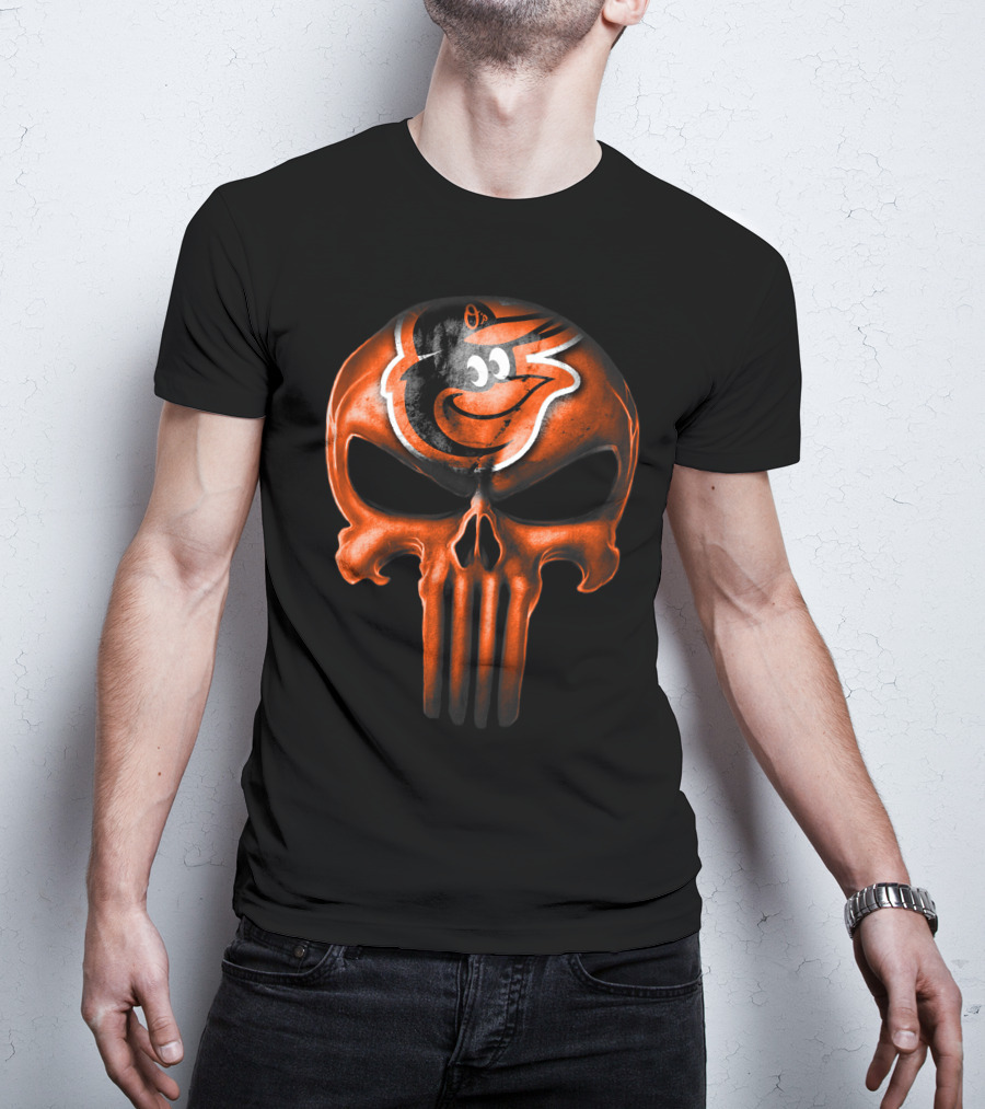 Baltimore Orioles Skull V3 T-Shirt
