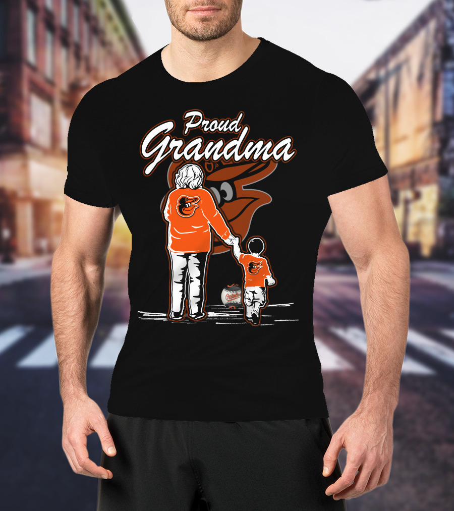 Proud Grandma Baltimore Orioles Family Baseball Fan T-Shirt