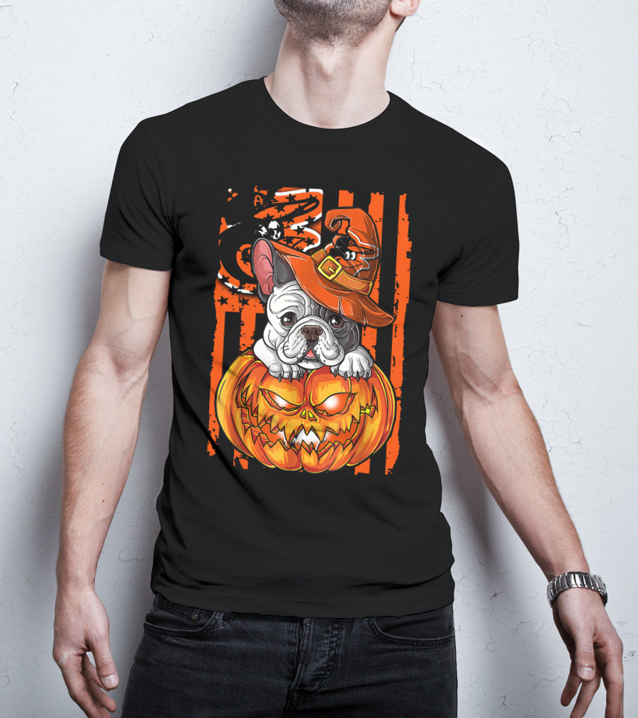 Hlw Bulldog Halloween Baltimore Orioles Jack-o'-Lantern T-Shirt