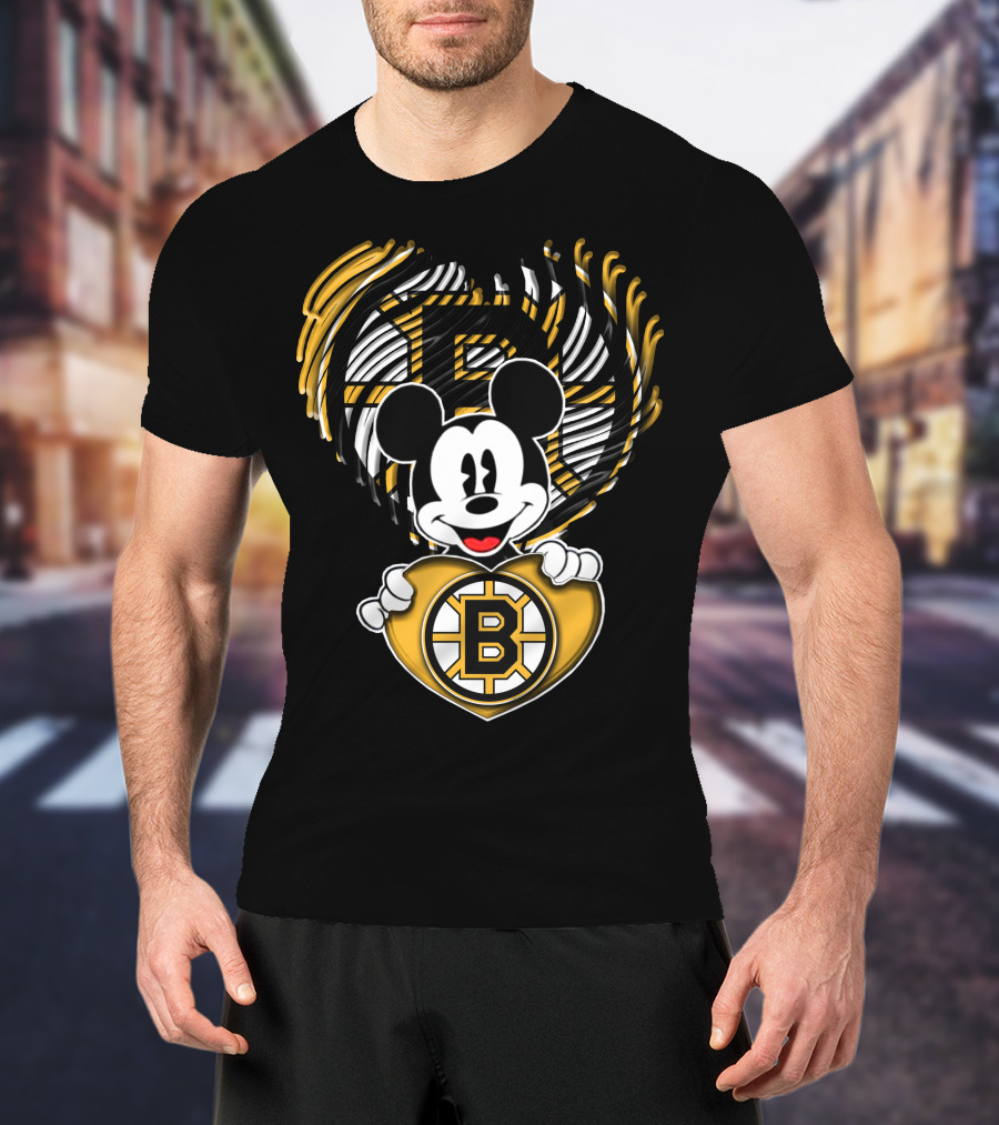 Mick Heart Boston Bruins T-Shirt