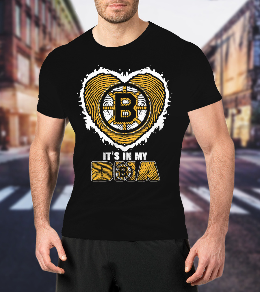 It's In My Dna Boston Bruins Heart T-Shirt