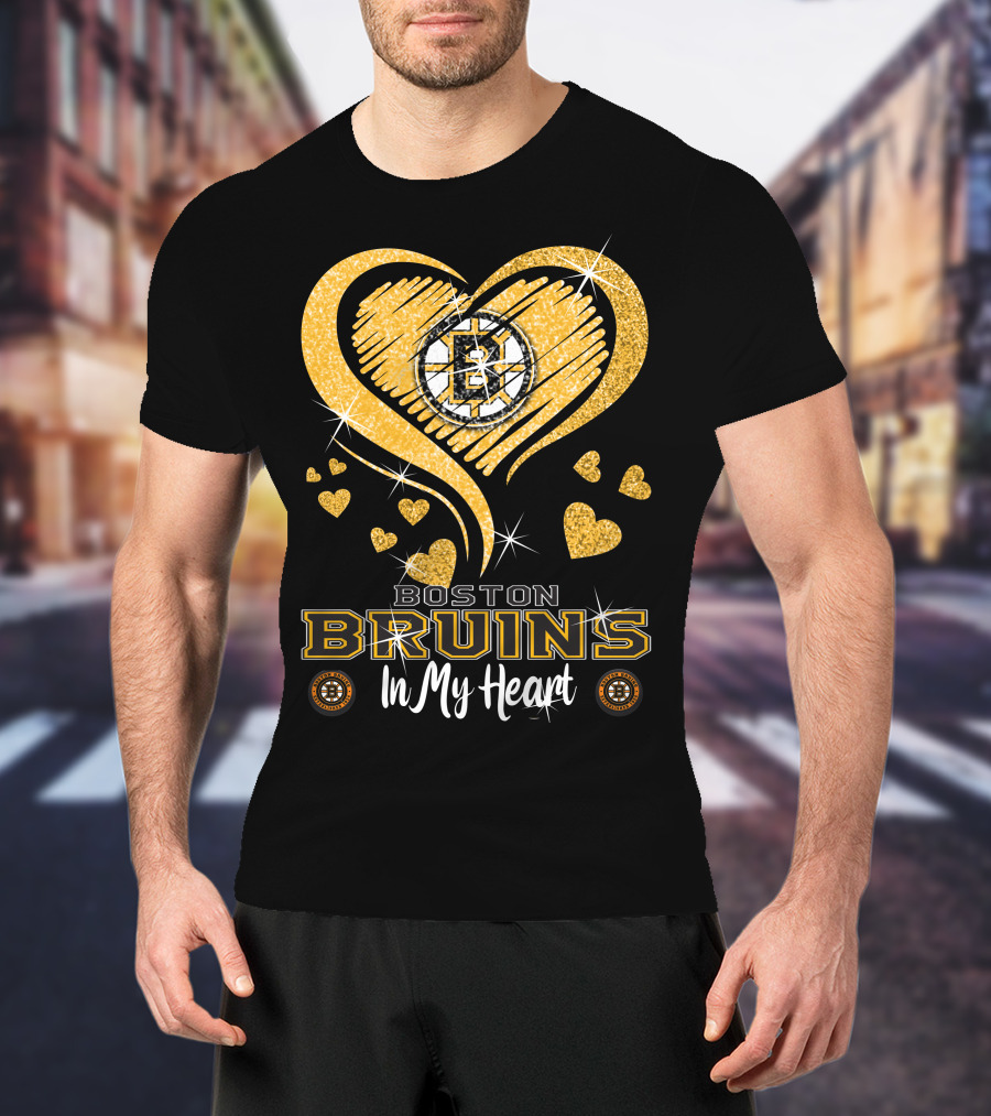 Boston Bruins Heart Logo In My Heart T-Shirt