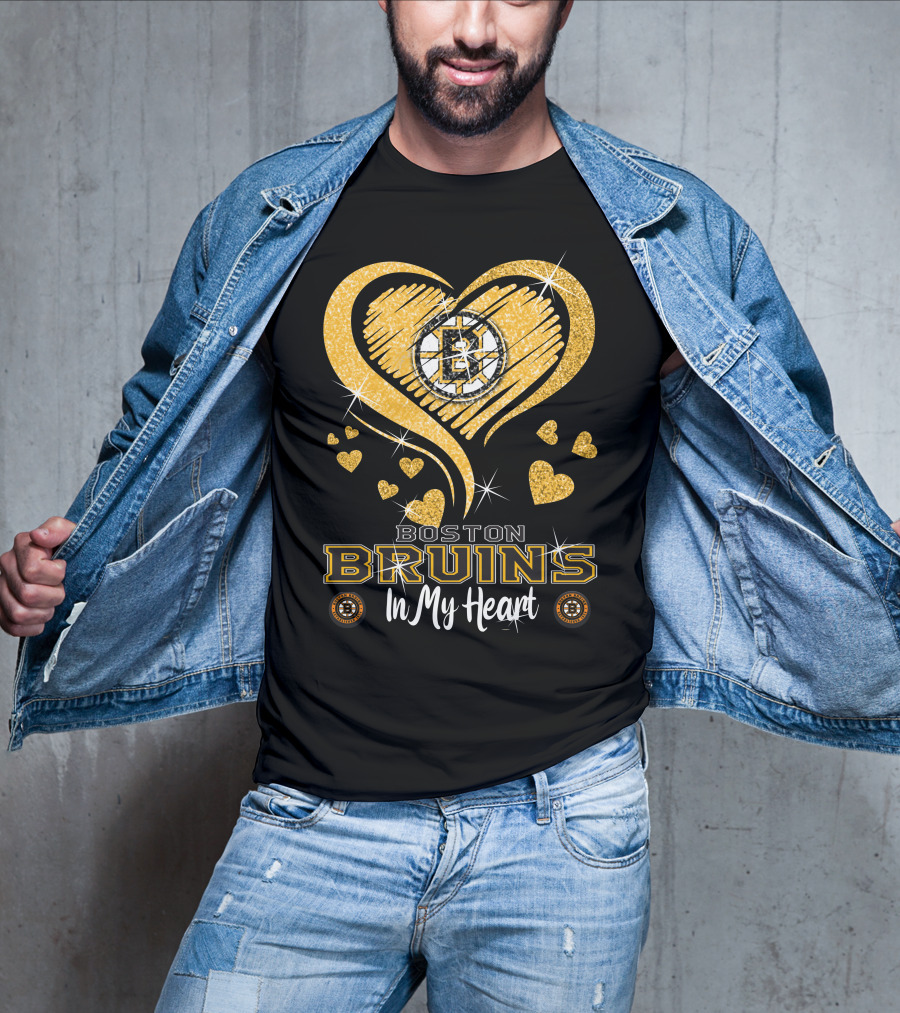 Boston Bruins Heart Logo In My Heart T-Shirt