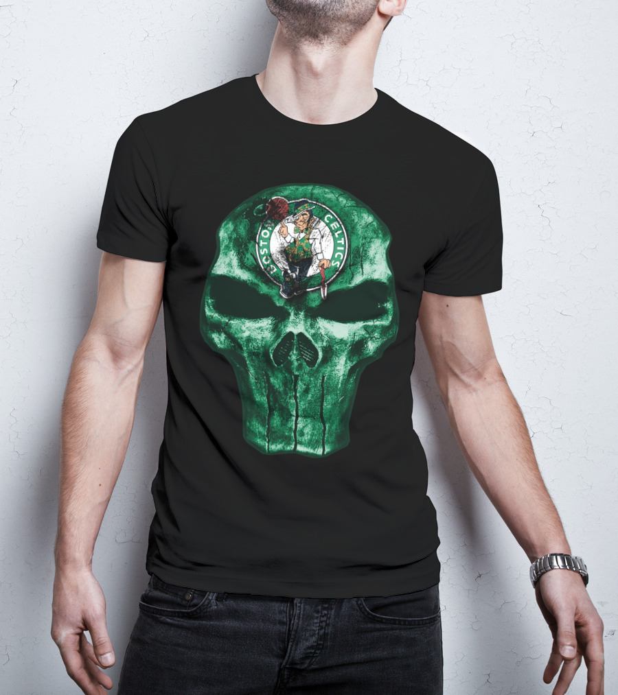 Boston Celtics Green Skull T-Shirt
