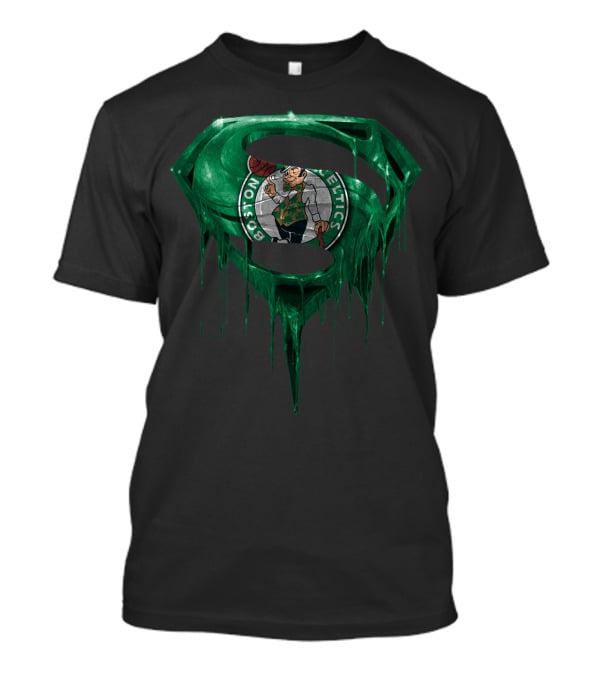 Boston Celtics Superman Logo Melting Spm T-Shirt