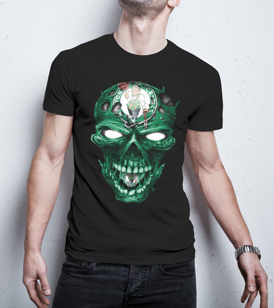 Boston Celtics Skull Green Monster T-Shirt