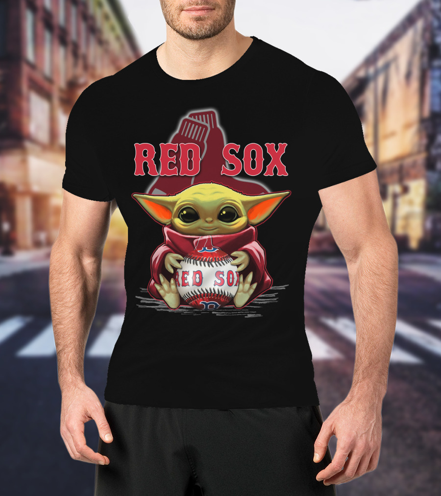 Yoda Red Sox Baseball Boston Fan Art Collaboration T-Shirt