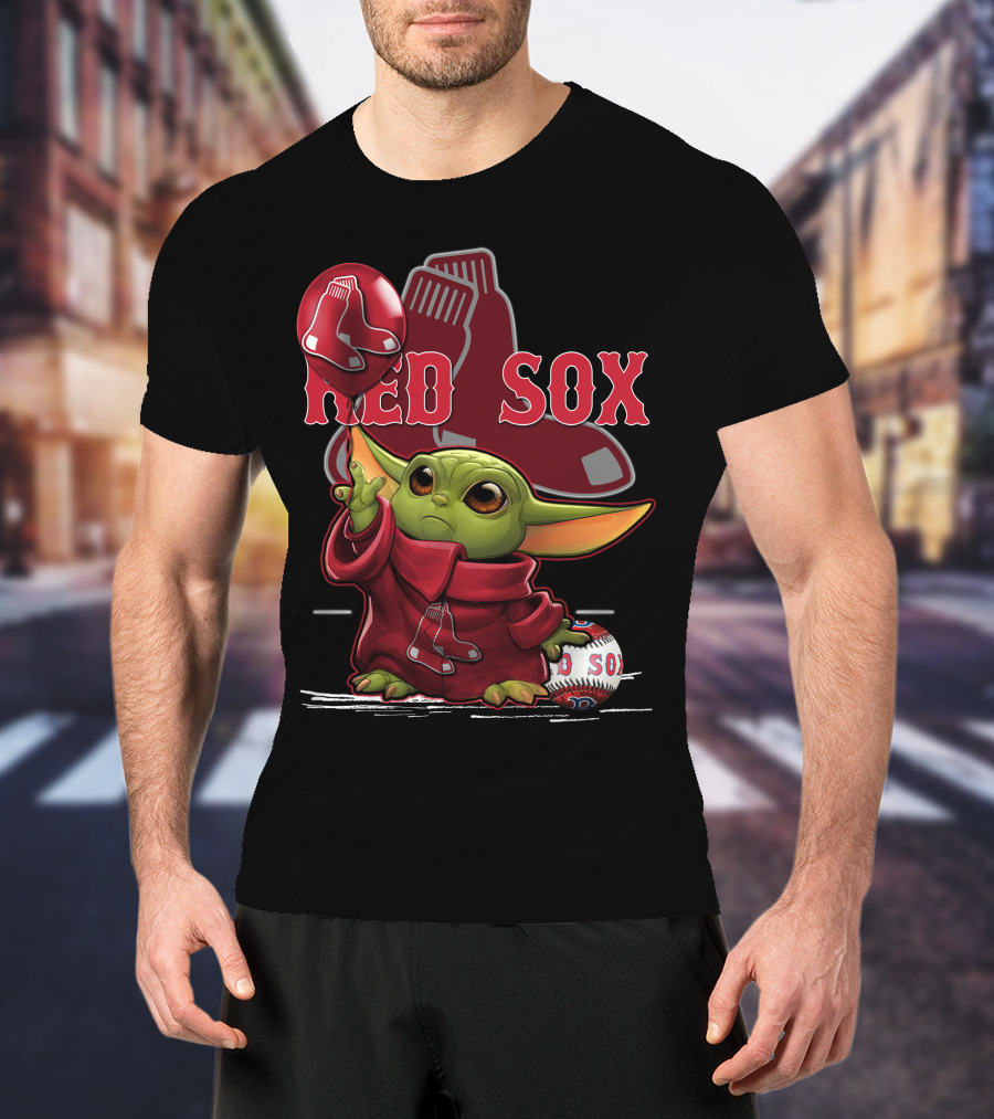 Baby Yoda Red Sox Baseball Magic T-Shirt