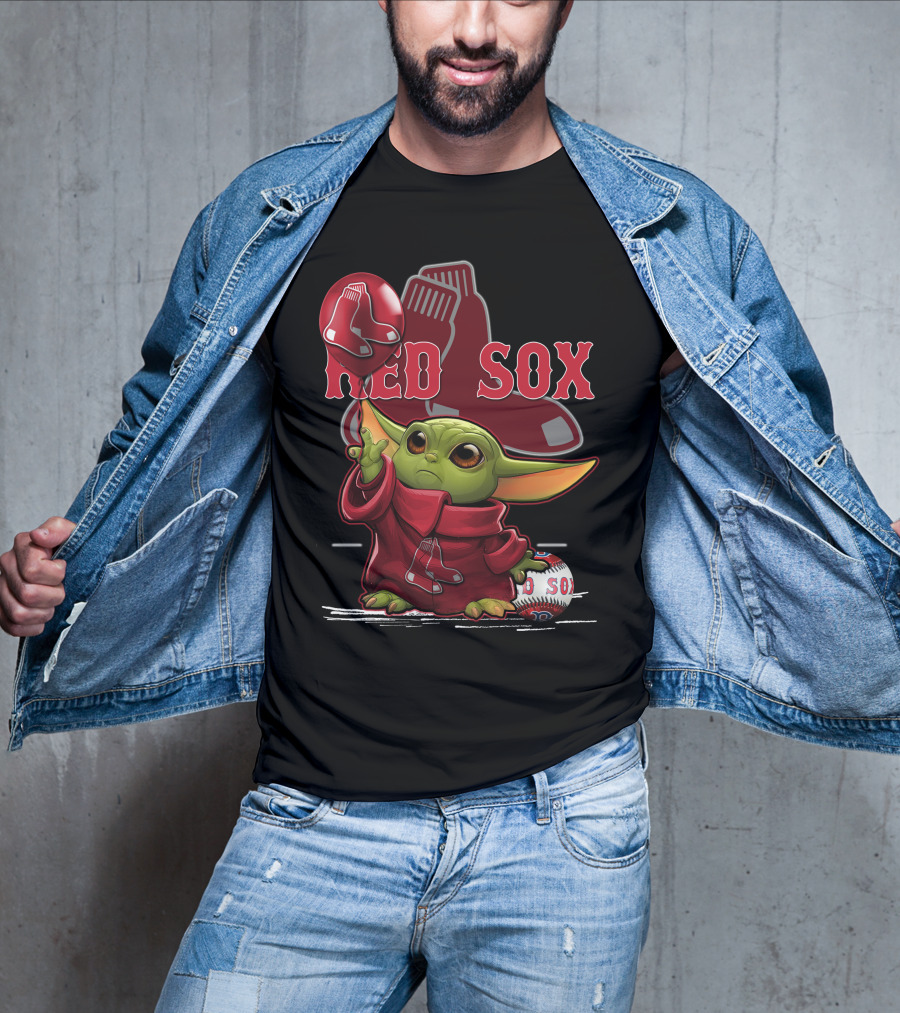 Baby Yoda Red Sox Baseball Magic T-Shirt
