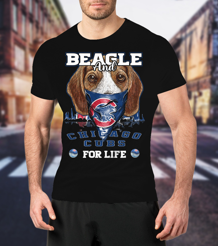 Beagle And Chicago Cubs For Life T-Shirt