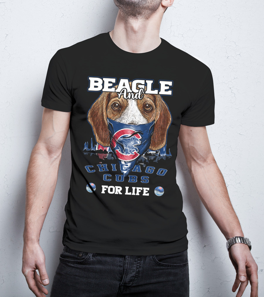 Beagle And Chicago Cubs For Life T-Shirt