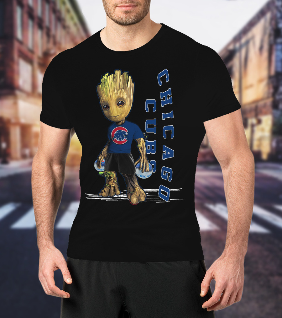 Groot Chicago Cubs Baseball Team Fan T-Shirt