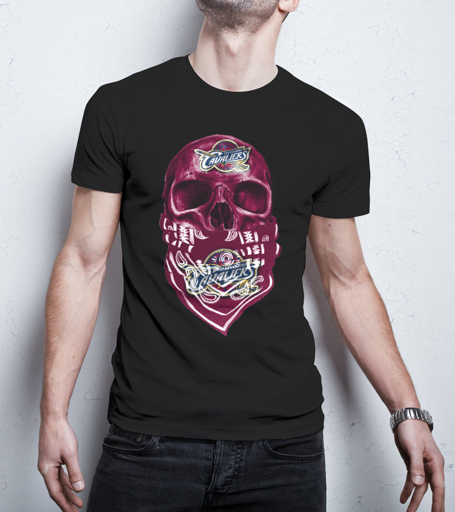 Cleveland Cavaliers Skull With Bandana T-Shirt