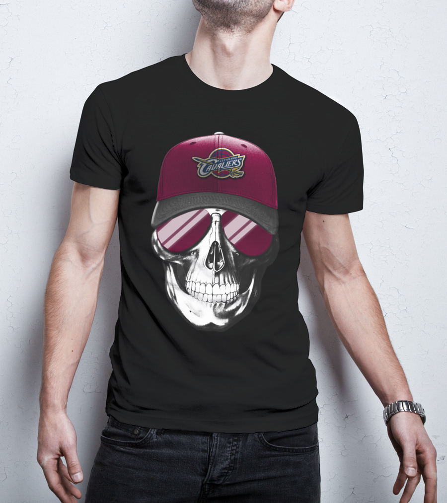 Cleveland Cavaliers Skull With Cap T-Shirt