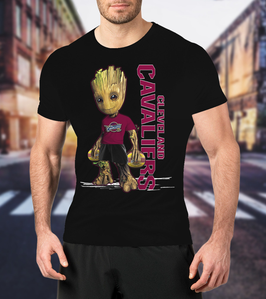 Cleveland Cavaliers Groot Holding Basketball T-Shirt