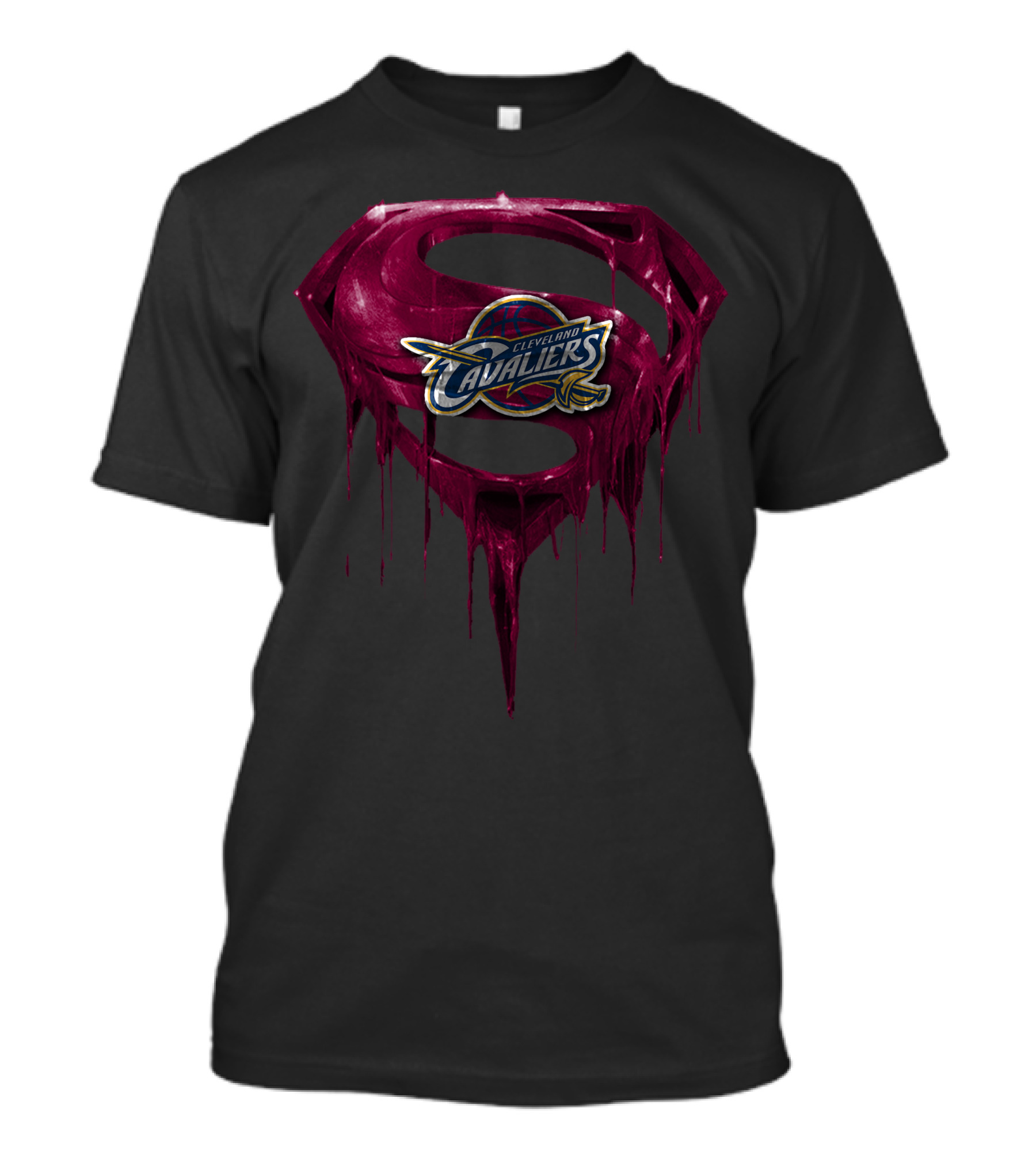 Cleveland Cavaliers Dripping Superman Logo Spm T-Shirt