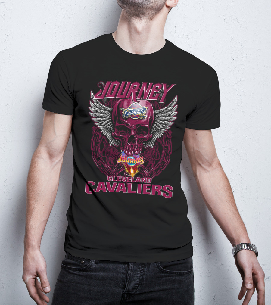 Journey Cleveland Cavaliers Skull Wings T-Shirt