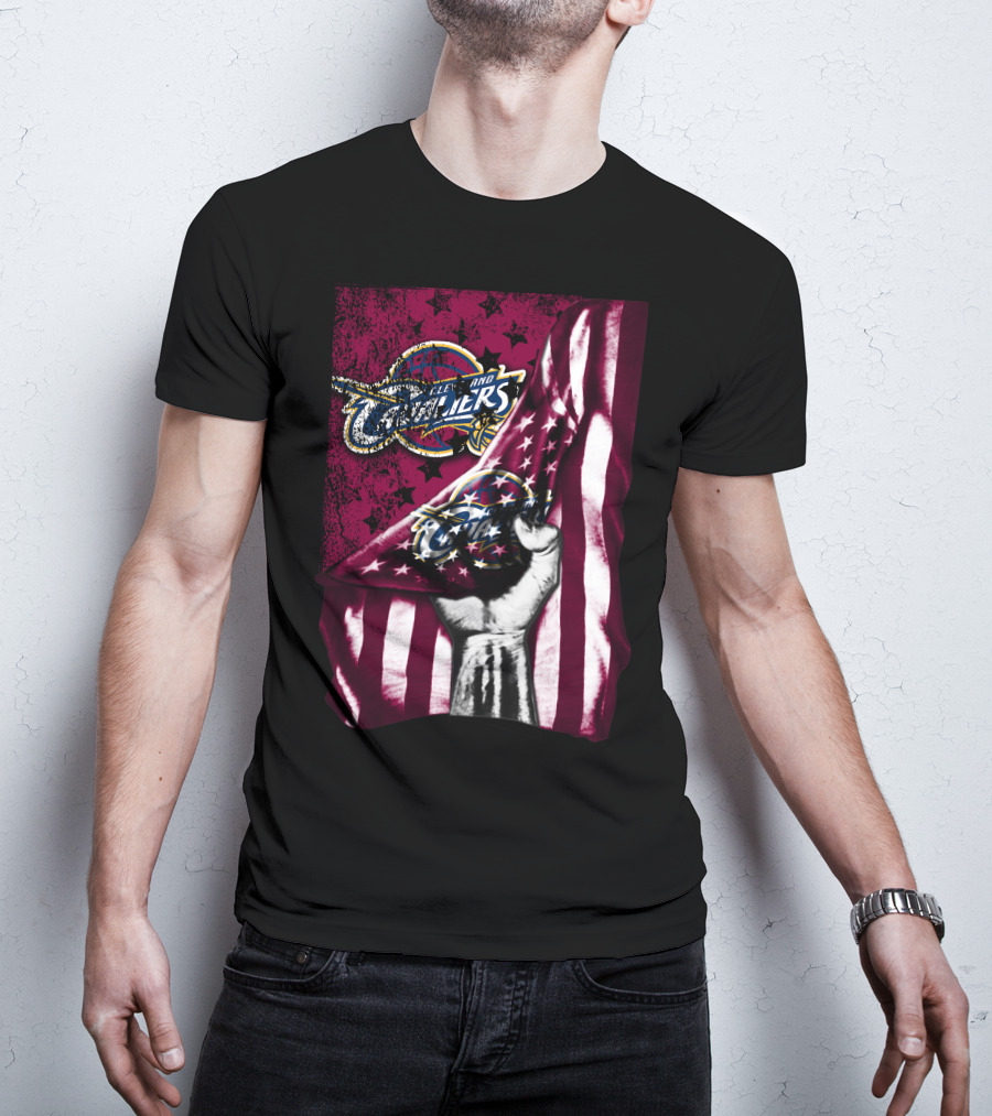 Cleveland Cavaliers Star-Spangled Banner Imagery With Classic T-Shirt