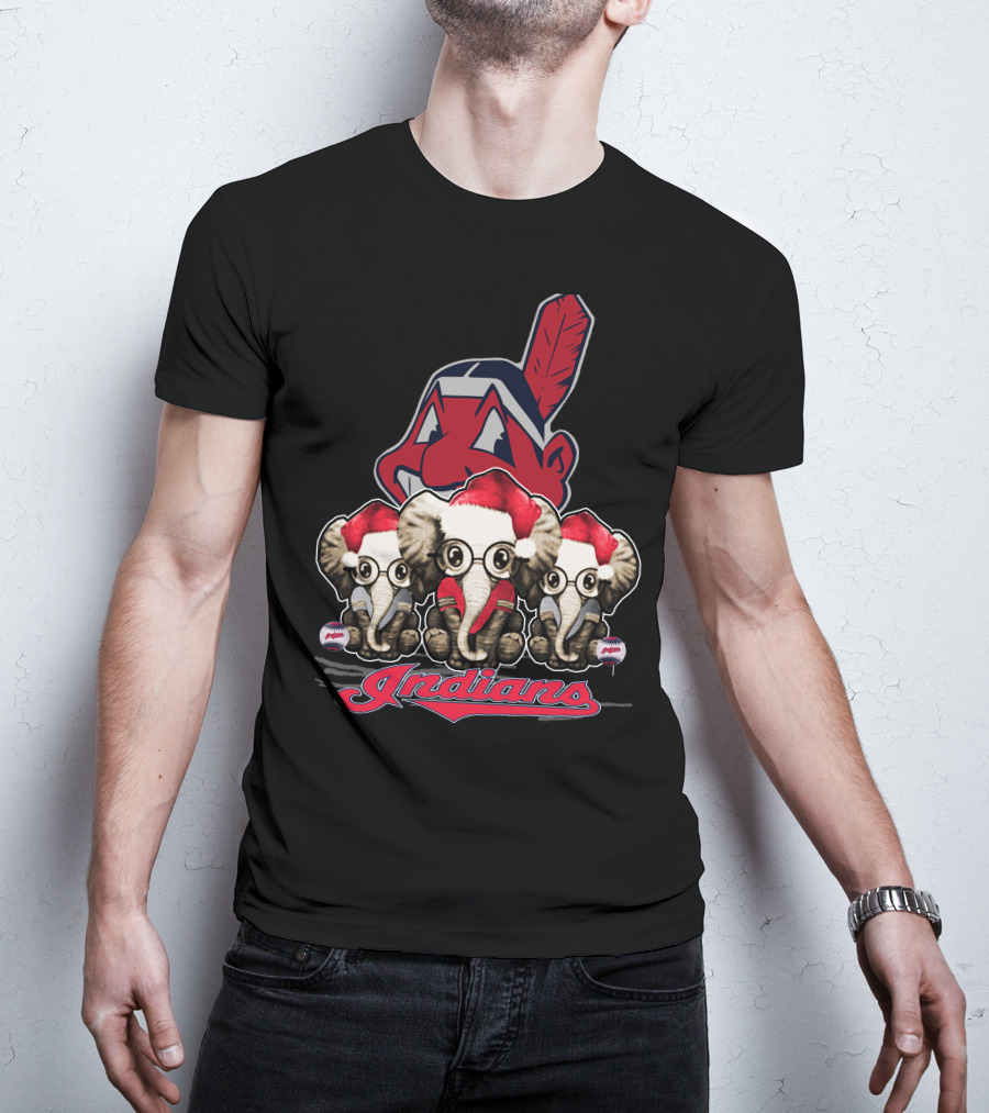 Indians Christmas Elephants Cleveland T-Shirt