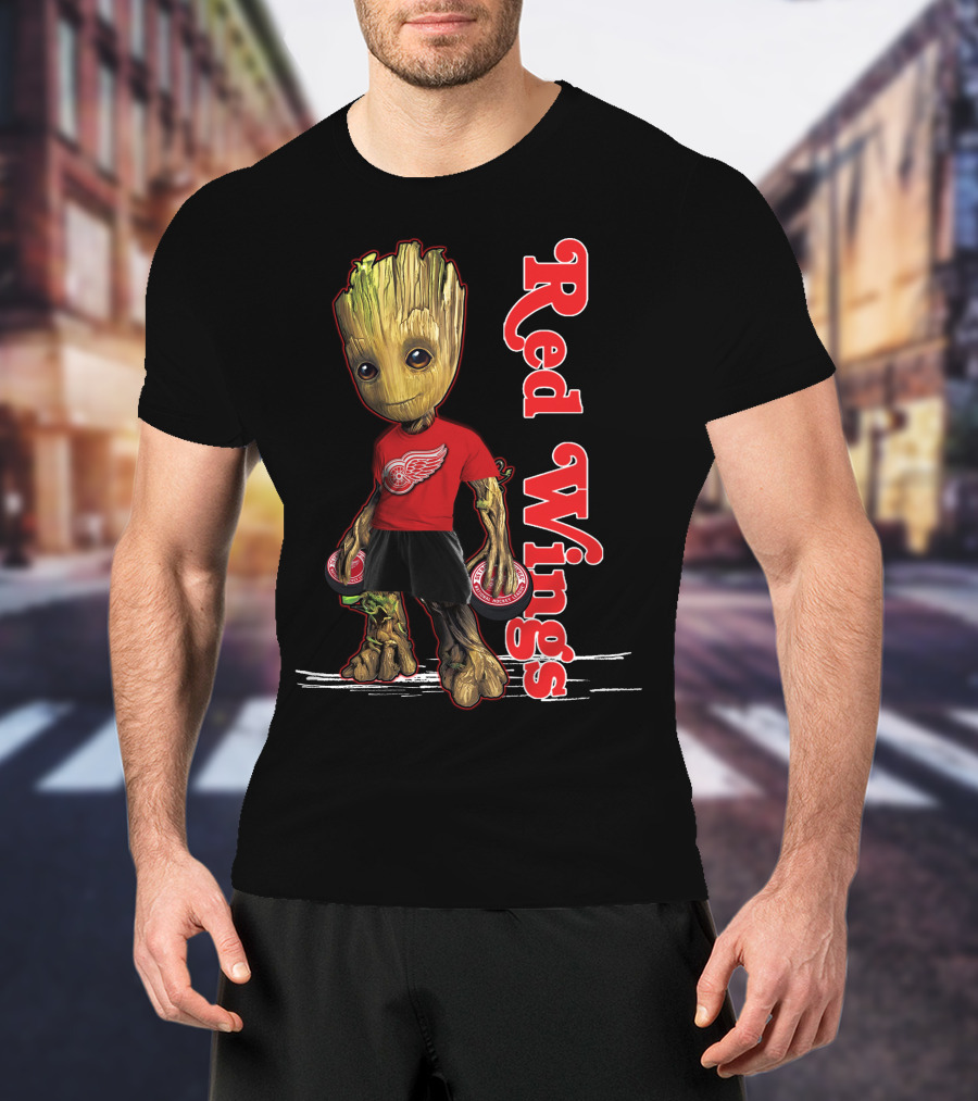 Groot Detroit Red Wings Hockey Fan Combo T-Shirt