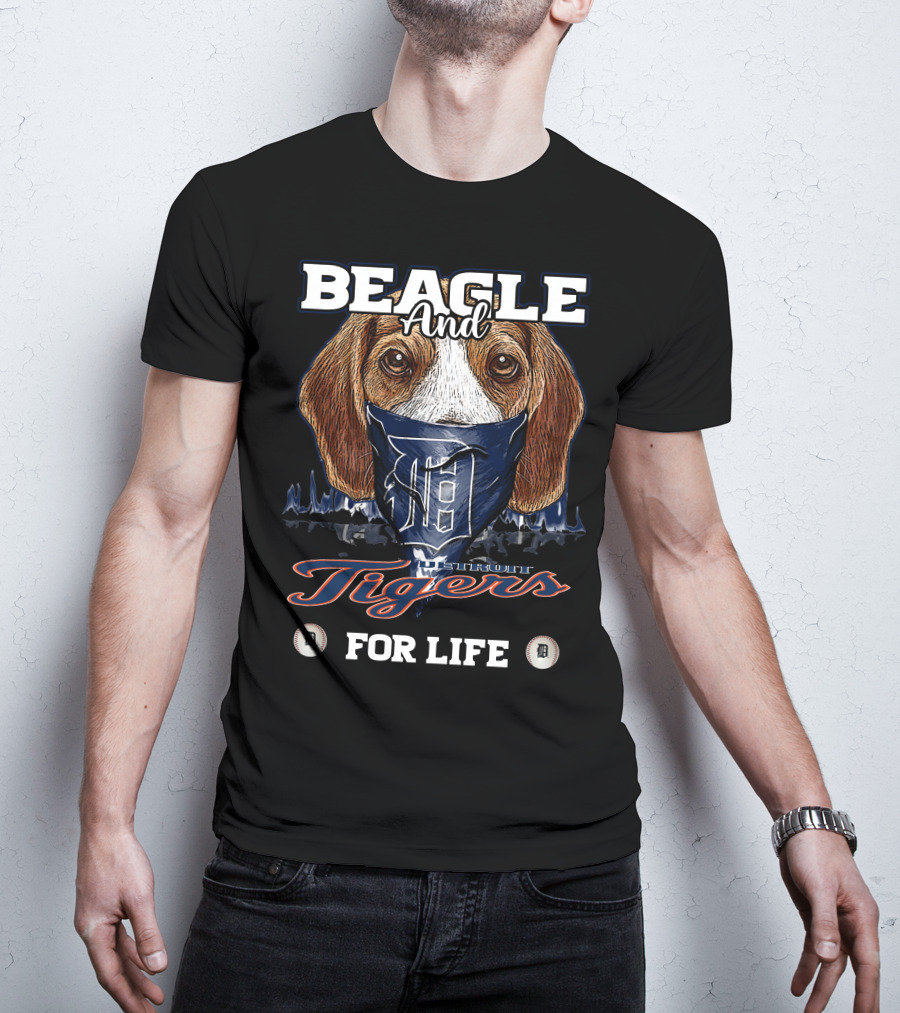 Beagle And Detroit Tigers For Life T-Shirt