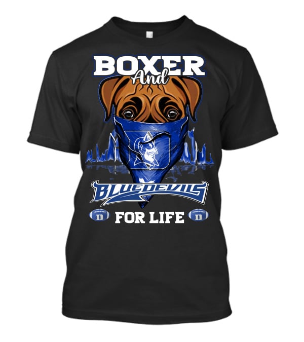 Boxer And Duke Blue Devils For Life T-Shirt