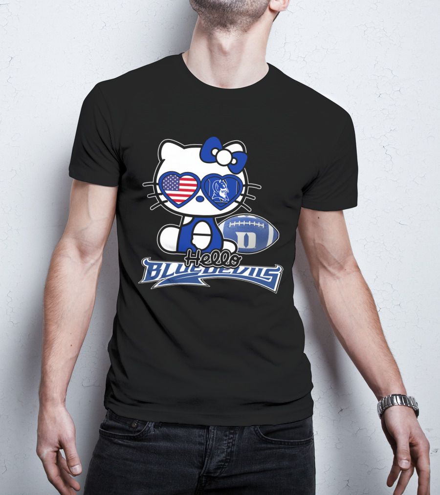 Hello Kitty Duke Blue Devils American Football Fan T-Shirt