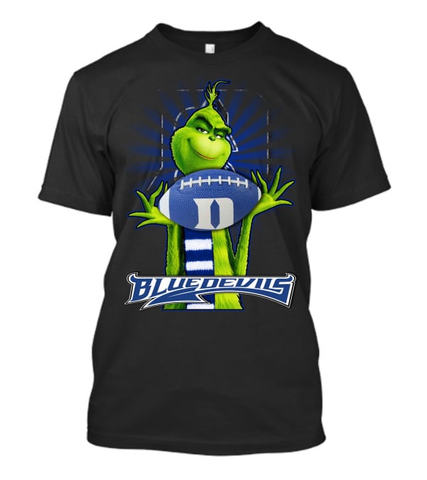 Grinch Holding Duke Blue Devils Football T-Shirt